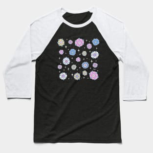 Simple Mandala Floral Pattern Baseball T-Shirt